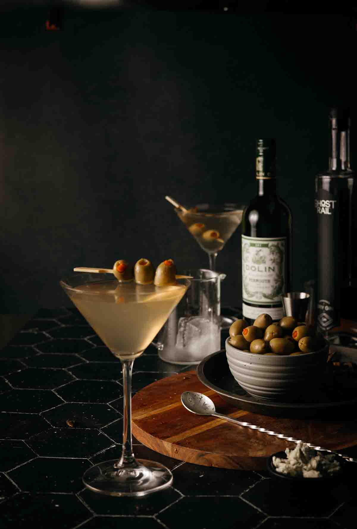 Dirty Smoked Martini